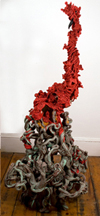 A Sculpture (greenleafpinkbluetable) by Daniel Wiener