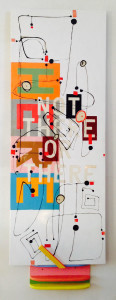 No Big Break, 88" X 31" Acrylic, canvas, wood, 2013