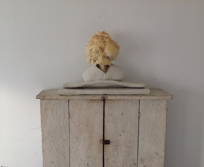 Foam Head, 2015, 20x22x10 inches, concrete and foam