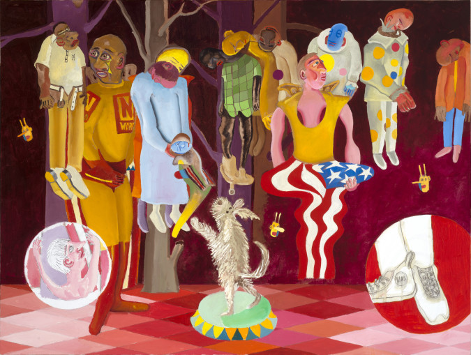 Peter Williams, Political Theatre, 2015, Oil on canvas, 36 x 48 inches
