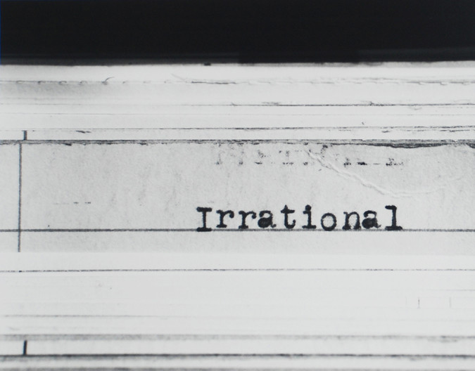 untitled (Irrational) 1998 ht. 20" x w. 24" gelatin silver print from the Card Catalogue series