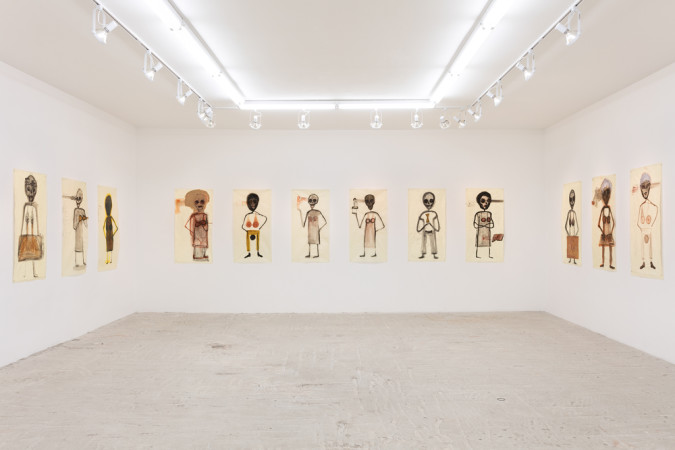 Mira Schor, “Power” Figures, Installation, Death Is A Conceptual Artist, Lyles & King Gallery, New York City, March 18-April 24, 2016