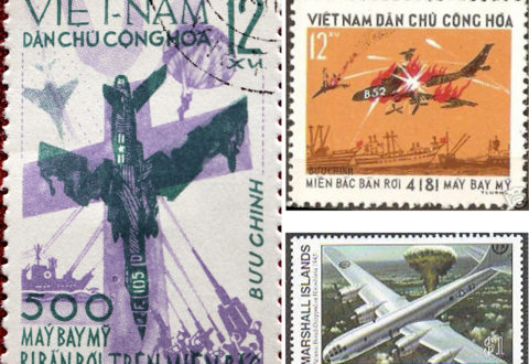 Vietnam, 1965 - This first stamp, issued in 1965, claimed 500 US Aircraft Shot Down Over North Vietnam - B52 Marshall Islands