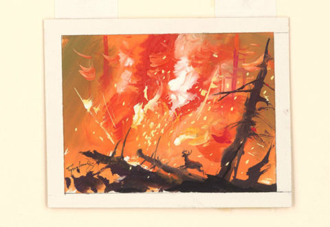 Tyrus Wong, Illustration for Bambi